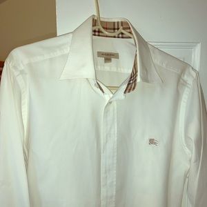 White Burberry Dress Shirt